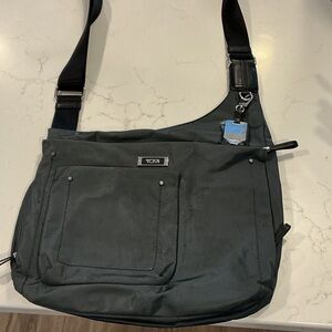 Tumi Black/Charcoal Messenger Crossbody Bag